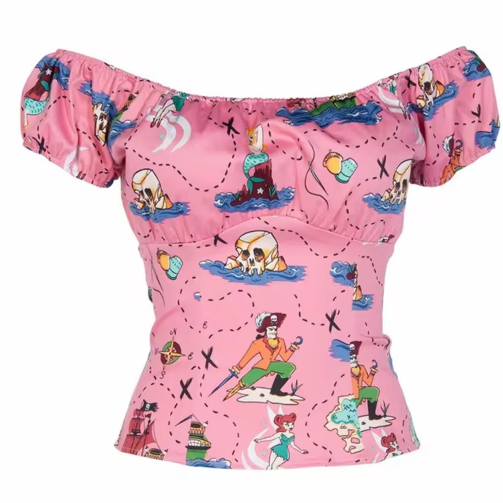 Pinup couture peasant too neverland theme